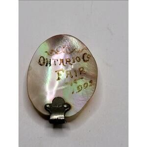 Antique 1902 Mother of Pearl Souvenir Ontario Fair St Louis Benton Barracks